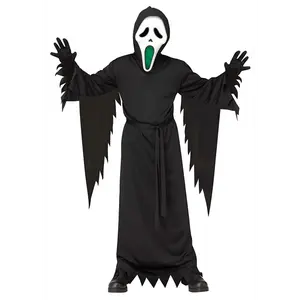 Kid's Light Up Fade Mouth Ghost Face Costume