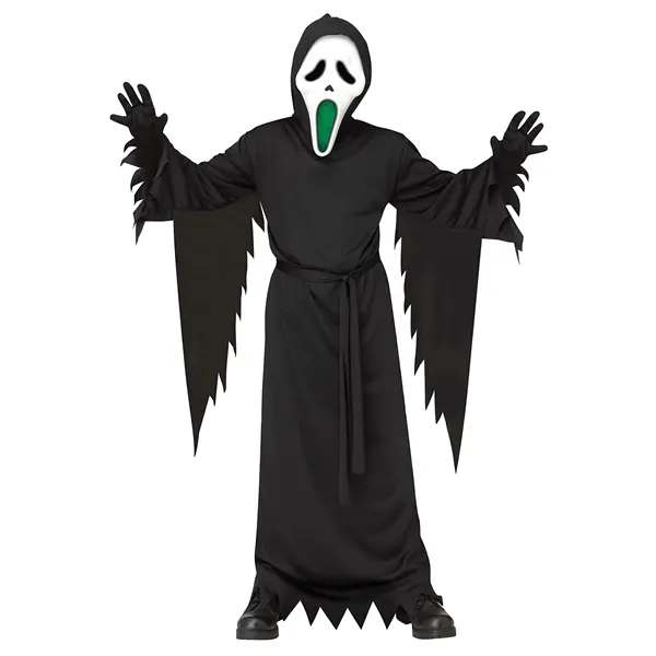 Kid's Light Up Fade Mouth Ghost Face Costume