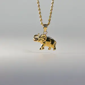 14K Gold Dainty Elephant Charm - Model 1627