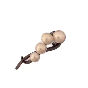 High-End Hairpin with Back of Head Twist Clip - Pink Beads, Elegant Design, Perfect for Special Occasions and Female Fashion