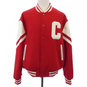 Pre-owned Celine Others Small Leather Goods Jackson Teddy Jacket Stadium Jacket