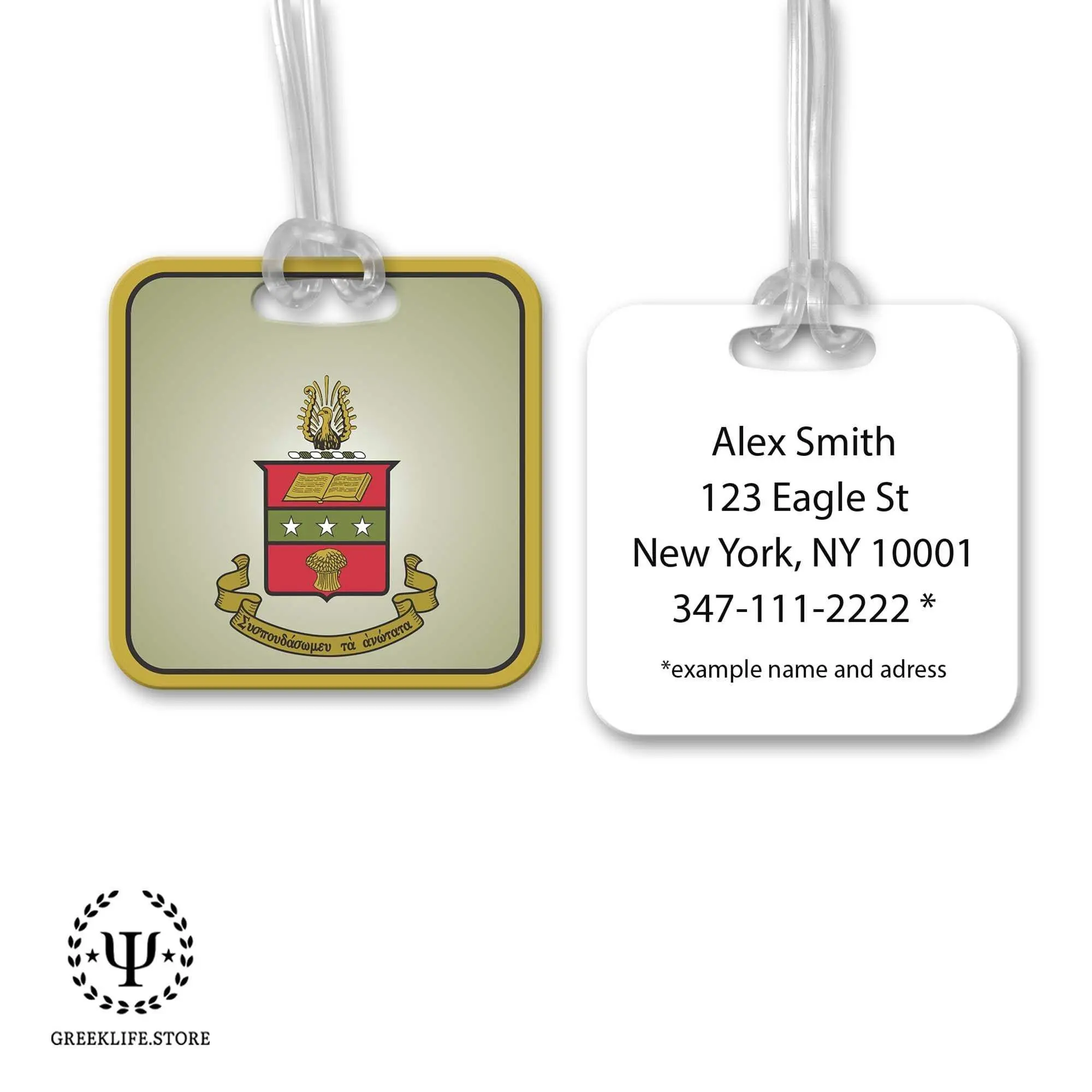 Alpha Chi Omega Luggage Bag Tag (square)