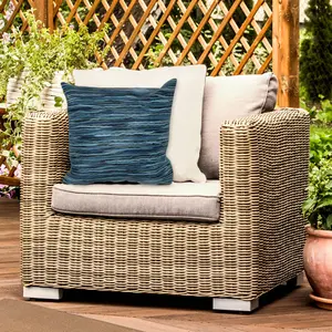 Lush Decor VISIONS III Indoor/Outdoor Handmade Pillow - Contemporary Casual Accent  (Broken Stripe)