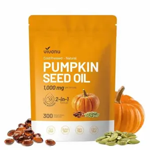 VivoNu Pumpkin Seed Oil & Saw Palmetto Softgels 1000mg High Potency Plant Sterols 300 Capsules Supports Prostate Health Urinary Function Non-GMO Gluten-Free Natural Supplement for Men