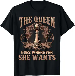 100% Cotton Unisex Unique Chess Art For Women Chess Lover Chess Player T-Shirt