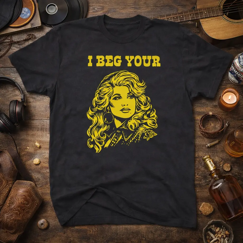 I Beg Your Parton Shirt, Vintage Country Music T-Shirt for Women Men, Retro Nashville Tshirt, Cute Sarcastic Saying Cool Cowgirl Graphic Tee