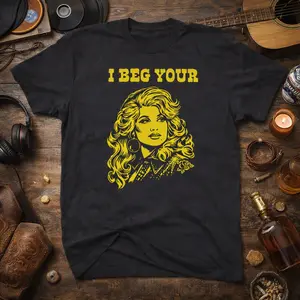 I Beg Your Parton Shirt, Vintage Country Music T-Shirt for Women Men, Retro Nashville Tshirt, Cute Sarcastic Saying Cool Cowgirl Graphic Tee