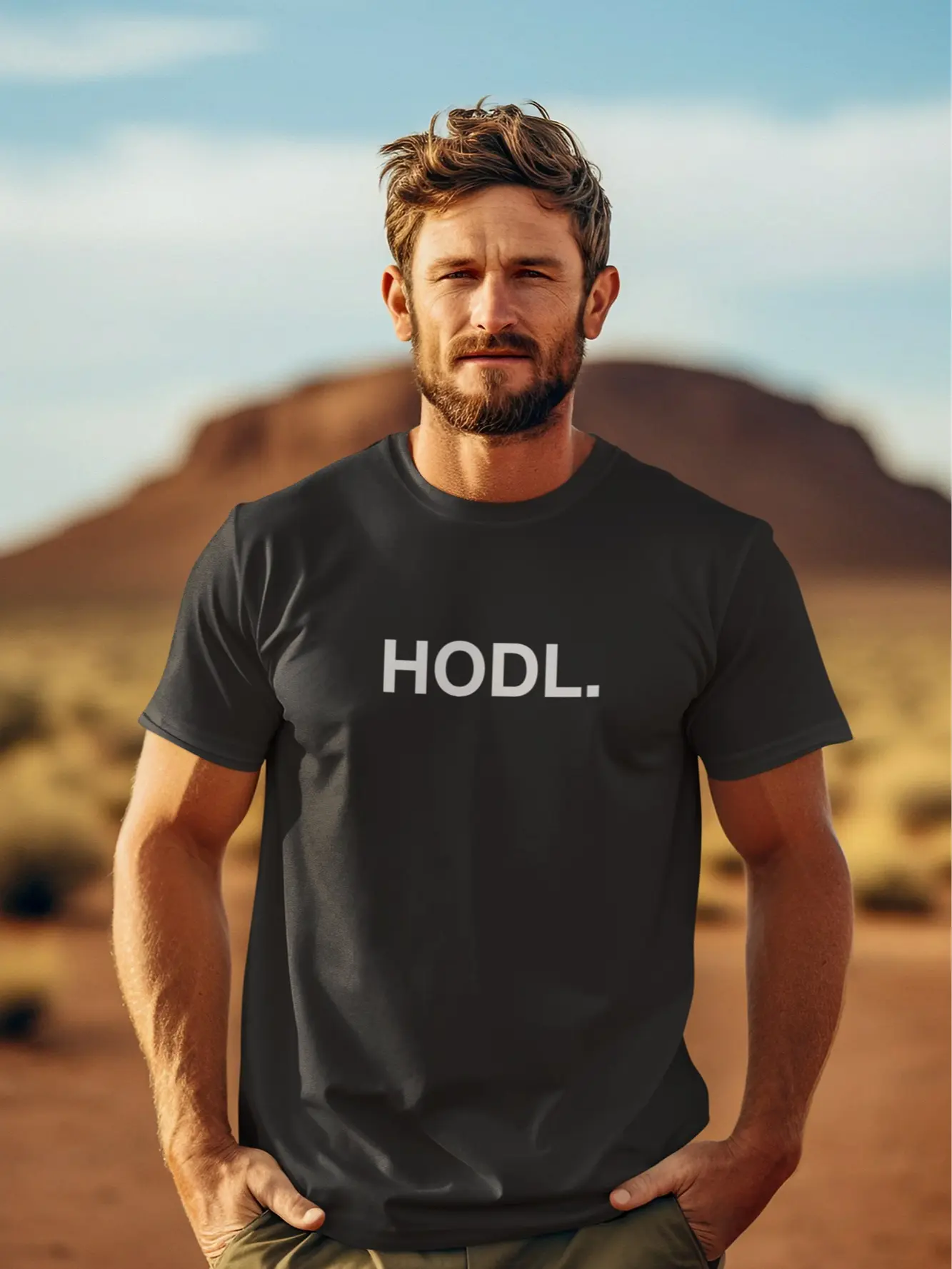 Unisex Bitcoin HODL T-Shirt   Cotton Casual Crew Neck Crypto Merch