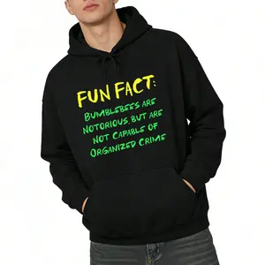 Men's Casual Bumblebee Pun Hoodie – Lightweight, Breathable, and Stylish