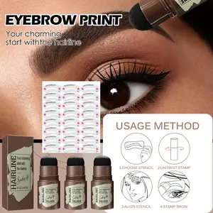 Eyebrow Stamp and Eyebrow Stencil Kit, Eye Brow Stencil Kit for Beginners 24 Reusable and Washable Eyebrow Shaping Kit, Brow Stencil and Stamp Kit Smudge-Proof & Long-Lasting