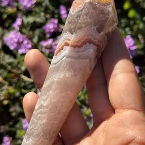 Amethyst + Crazy Lace Agate • Crazy Lace Amethyst Crystal Wand from Urban Rutile