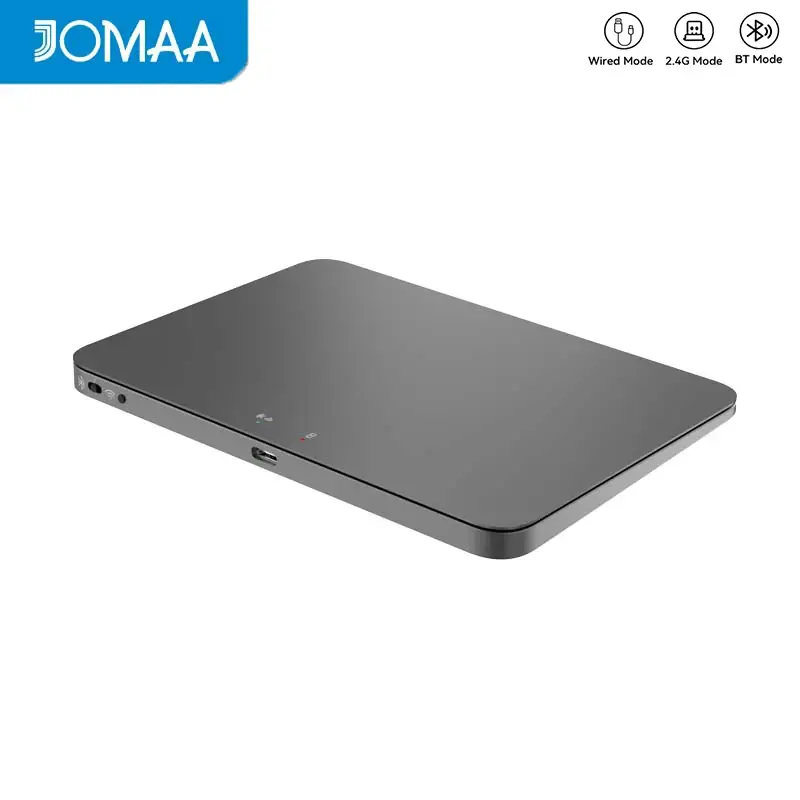 JOMAA Wireless Rechargeable Multi‑gesture Touchpad Mouse Bluetooth+2.4g+wired Portable Trackball Mouse Compatible With Windows 8/mac os 10/ios
