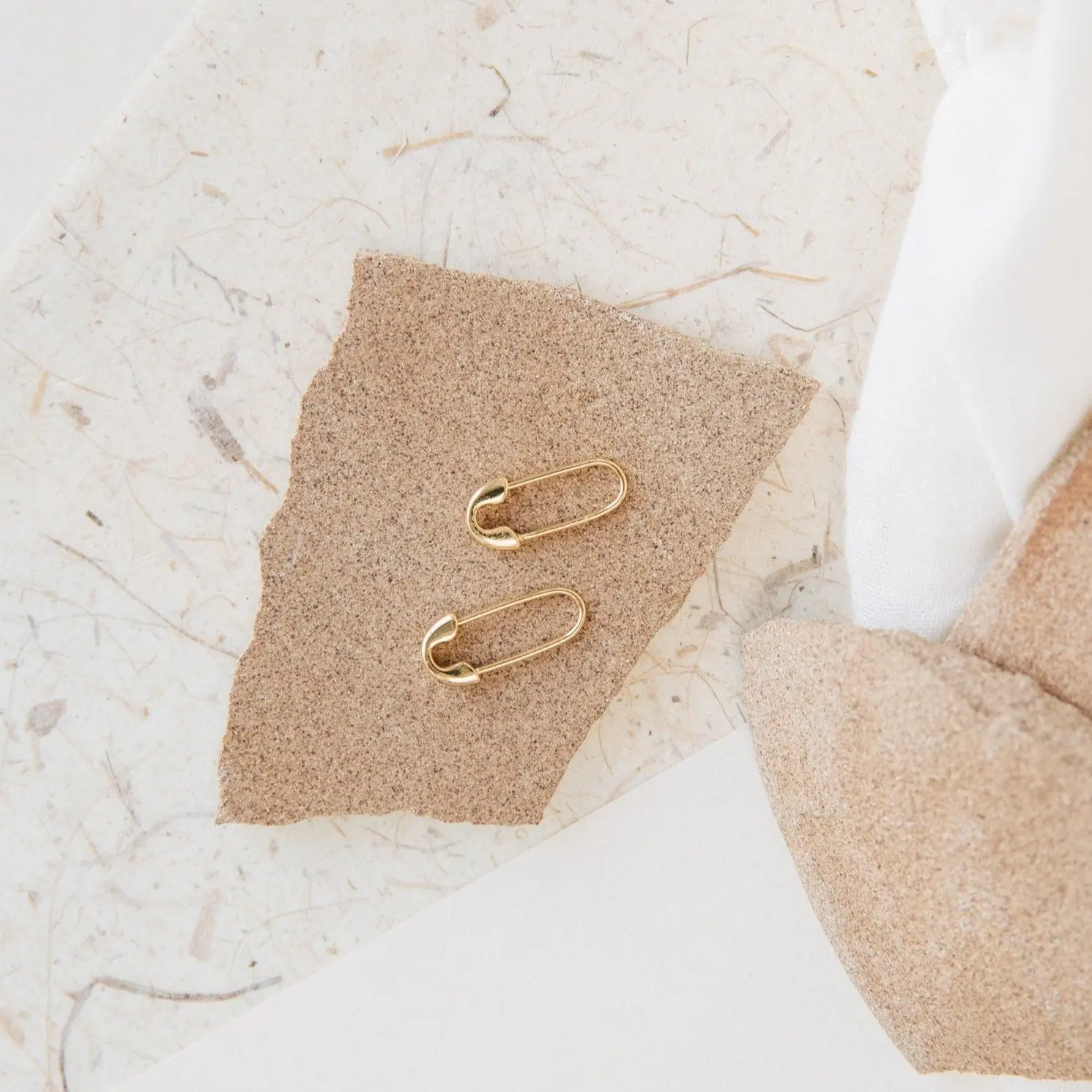 Ava Earrings by Caitlyn Minimalist - Safety Pin Earrings - Modern Geometric Hoop Earrings - Minimalist Jewelry - Gift for Her