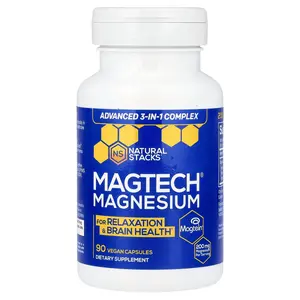 Natural Stacks MagTech®, Magnesium, 90 Vegan Capsules (66.6 mg per Capsule)