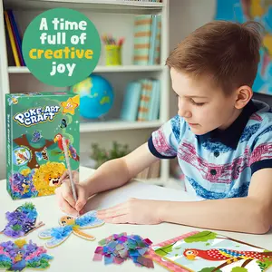 DIY Fuzzy Forest Animals!  Kids Punch Needle Art Kit (Ages 6+) - Get Creative & Make Cute Gifts! #PunchNeedle #KidsCrafts #AnimalArt