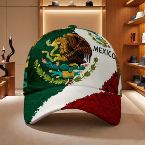 Mexican Eagle Flag Art Design Adjustable Baseball Cap, Lightweight, Comfortable, and Sun-protective Hat Perfect for Outdoor Activities and Streetwear