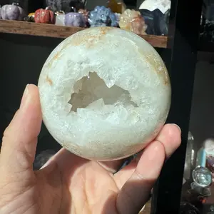 Calcite druzy crystal sphere