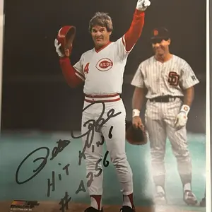 Autographed Pete Rose the Hit King #4256 Signed Baseball Memorabilia Collectible