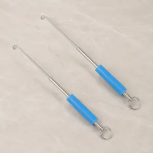 Professional Stainless Steel Fish Hook Remover Portable Safe Release Tool Ergonomic Anti-Slip Handle Quick Unhook Device for Saltwater Freshwater Stream Lake Fishing Rust-Resistant Durable Tackle Essential Gear