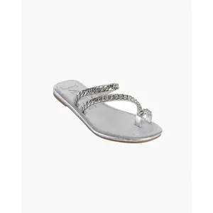 Chainmi toe loop sandal Silver - Final Sale