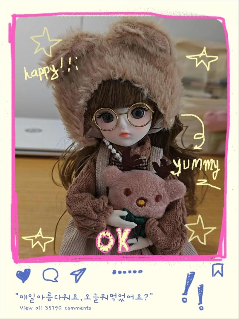 1/6 BJD 11.8 inches Ball Jointed Blythe Smart Doll With Clothes - Anime Kawaii Myou Doll (Zongcha)