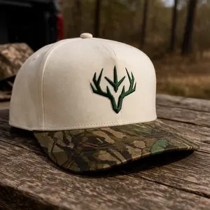 Kreechman Outdoors Logo Hat Ivory/Mossy Oak Greenleaf