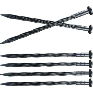 30 Pcs Spiral Landscape Anchoring Spikes, 8 Inch Landscaping Fabric Edging Anchoring Stakes Plastic Edging Nails Nylon Garden Lawn Yard Spikes
