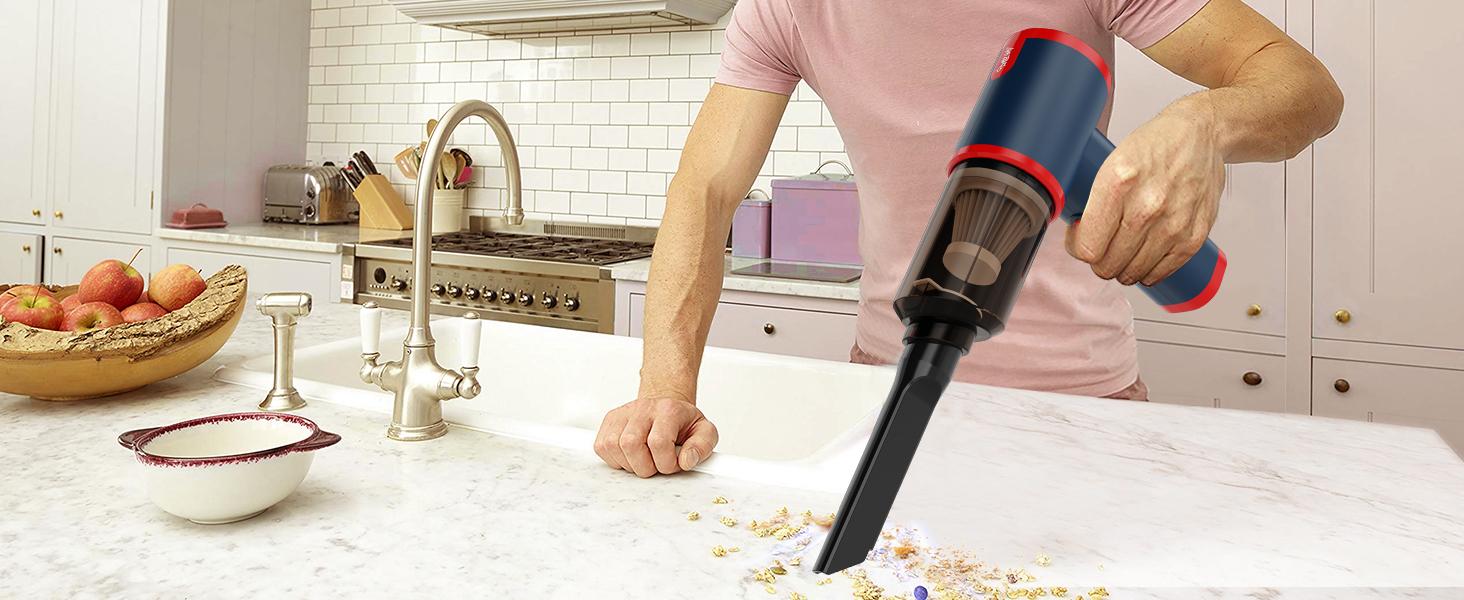 Handheld Wireless Vacuum Cleaner, Powerful Handheld Wireless Vacuum Cleaner with Strong Suction for Home, Car, and Desktop Cleaning, Car Detailing Accessories, Dust Extractor, Household Appliances, Portable, Vacuum Cleaner Mop, Cleaning Tool  dust removal