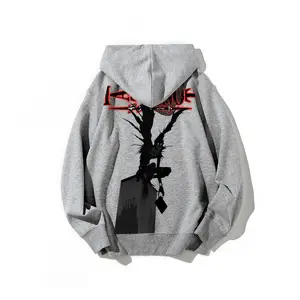 Death Note Ryuk Hoodie Anime Graphic Japanese Aesthetic Streetwear Cozy Fall Winter Unisex Couple Style Soft Cotton Oversized Harajuku Outfit Gift