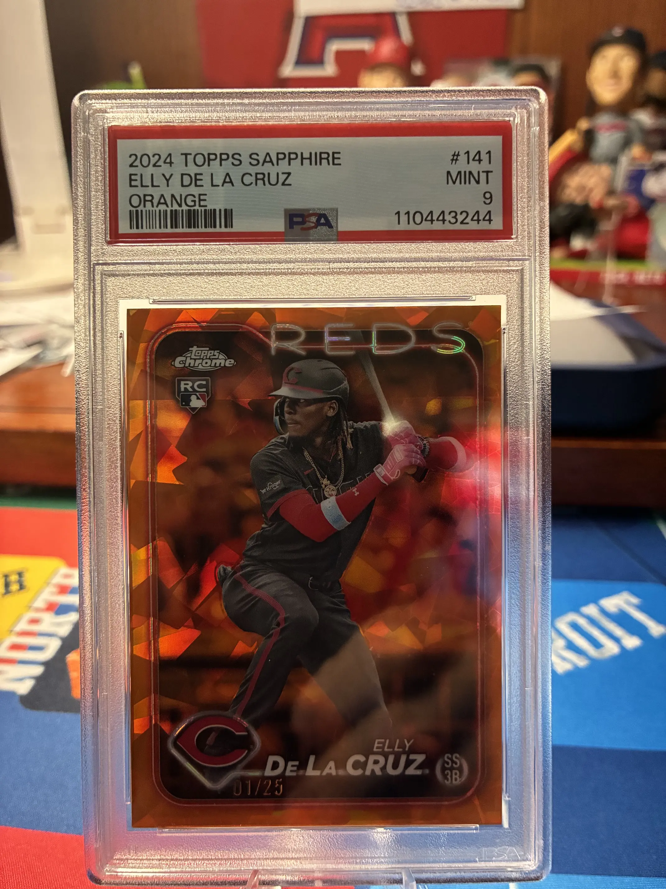 Topps 2024 Sapphire Elly De La Cruz RC #141 Mint 9 Orange 110443244 Baseball Card