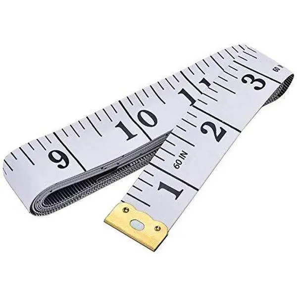 Portable Plastic Measuring Tape Ruler - 60in/150cm Easy-to-Read Soft Double-Scale Flexible Vinyl Sewing Tool, Reverse Side Cm, Metal Tabs on Each End, Secure End Tabs for Accurate Measurements, Baby Shower Gift