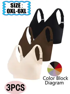 Women's Wireless Bra Set, Seamless Full Coverage Medium Push-Up Design, Comfortable Daily Wear, Perfect for Casual Use & Everyday