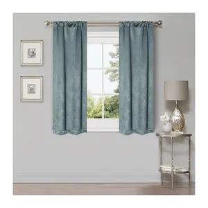 Superior Modern Geometric Waves Blackout Curtain Set, 26X63