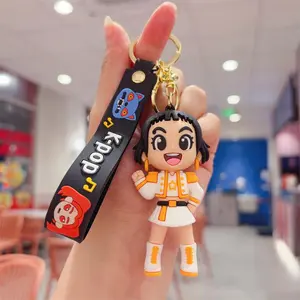 KPop Girl-Inspired Keychain Pendant – Cute Cartoon Anime Bag Charm | High-Quality Backpack Accessory | Gift for Kids & Students