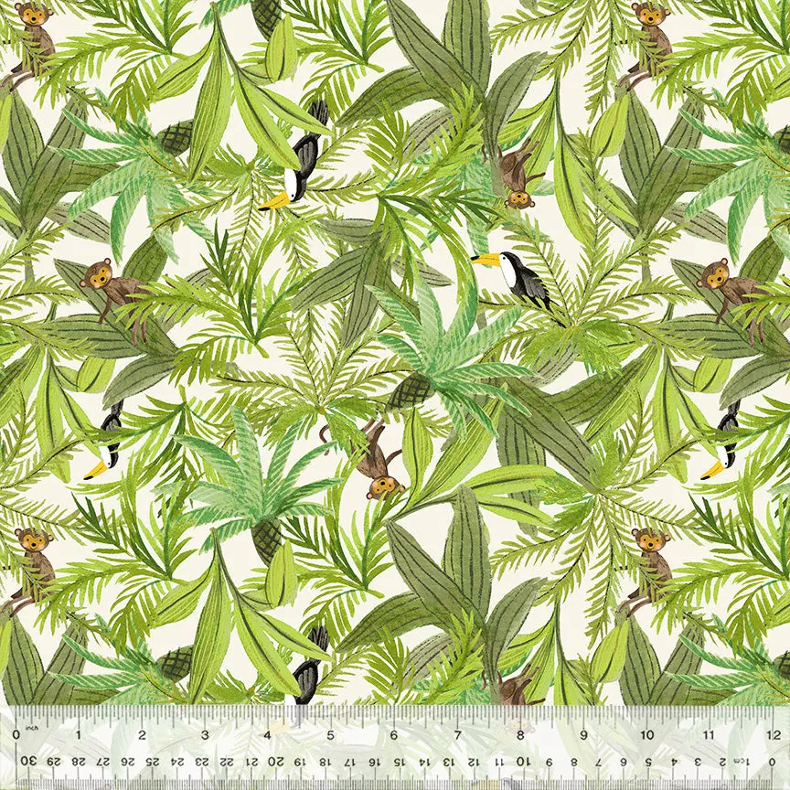 Fabric Windham Ivory Canopy Creatures by the Quarter Yard 54668-3