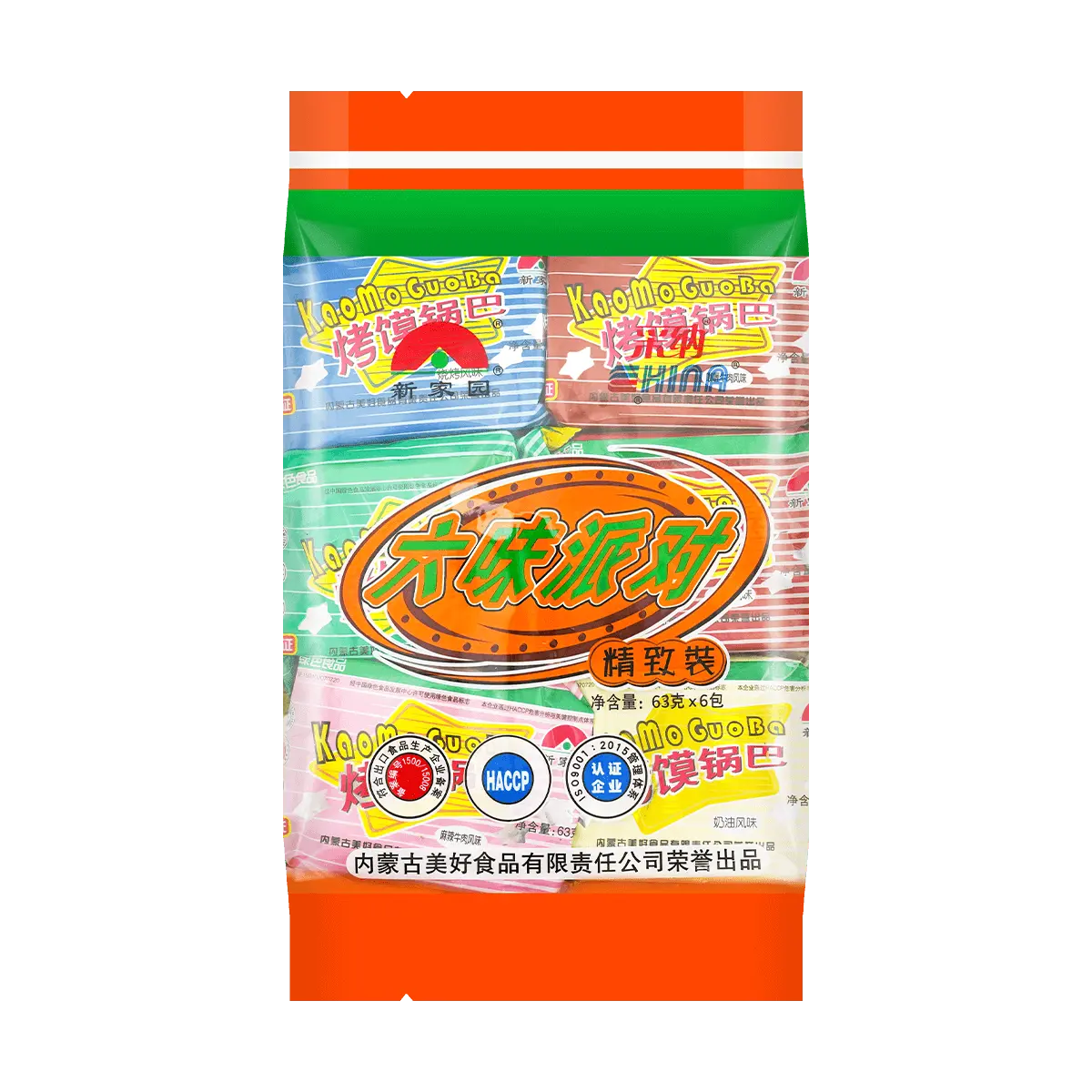XINJIAYUAN Six Flavor Party Grilled Bread Crisps 6 Pack 378g