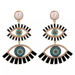 Turkish nazer lucky evil eye earrings fashion design jewelry