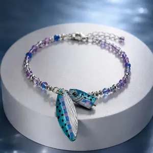 Beaded Lure Bracelet, Stylish Handcrafted Accessory for Fishing Enthusiasts