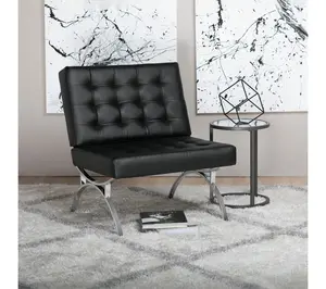 Studio Designs Home Newel Modern Accent Chair Blended Leather