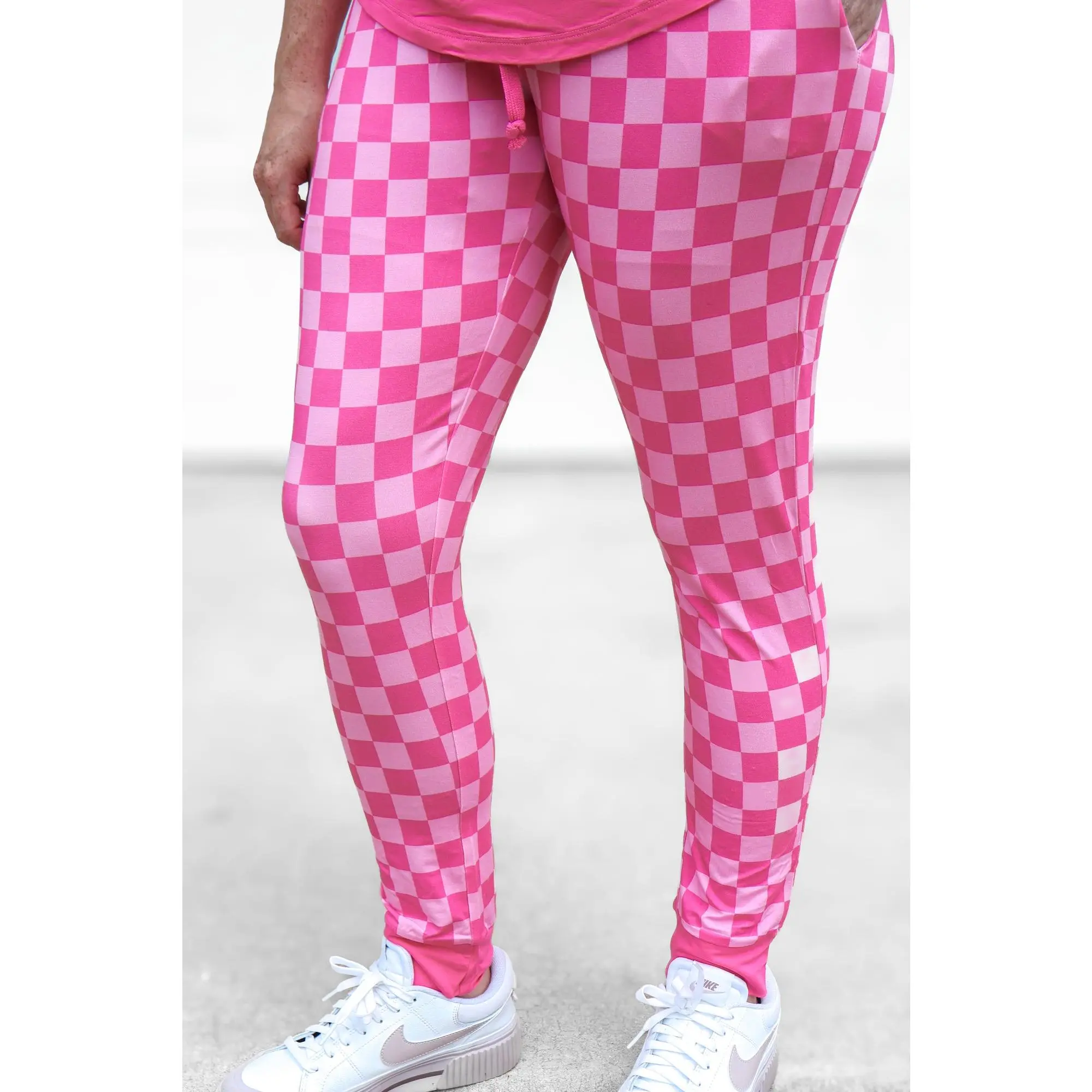 MAMA JOGGERS- Pink Check