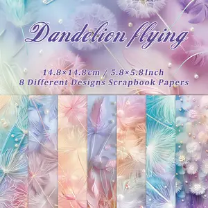 16 Sheets Dandelion Scrapbook Paper – Vintage Botanical Craft Paper for Junk Journals, Scrapbooking, Card Making, and DIY Projects