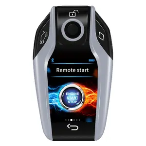 Luxury Universal Modified Lcd Cystal Smart Key Case Free Installation Glass Anti Scratch HIgh Sensitive No Laggy Feeling Working With USA Keyless Push Buttton Start Cars