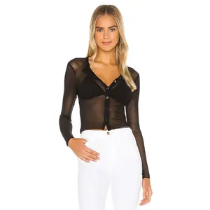 Only Hearts Mesh Cardigan in Black