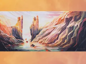 The Lord of the Rings Argonath Gaming Desk Pad, LOTR Mouse Mat, Pillars of Kings, Large Fantasy Keyboard Mat for LOTR Fans, Tolkien Gaming Desk Mat, Desk Decor Gift for Gamers, Anime Fans Art