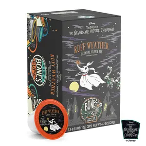 Bones Coffee Company Ruff Weather, Oatmeal Creampie Flavored Pods | 12ct Kcups