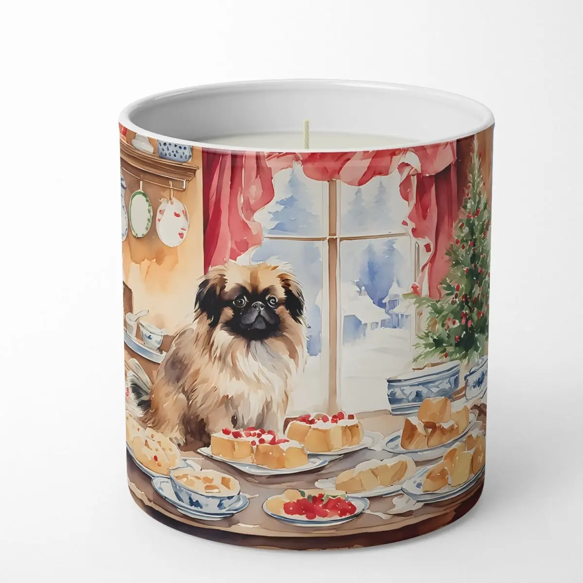 Carolines Treasures DAC3863CDL 10 oz Pekingese Christmas Cookies Decorative 100 Percent Soy Candle