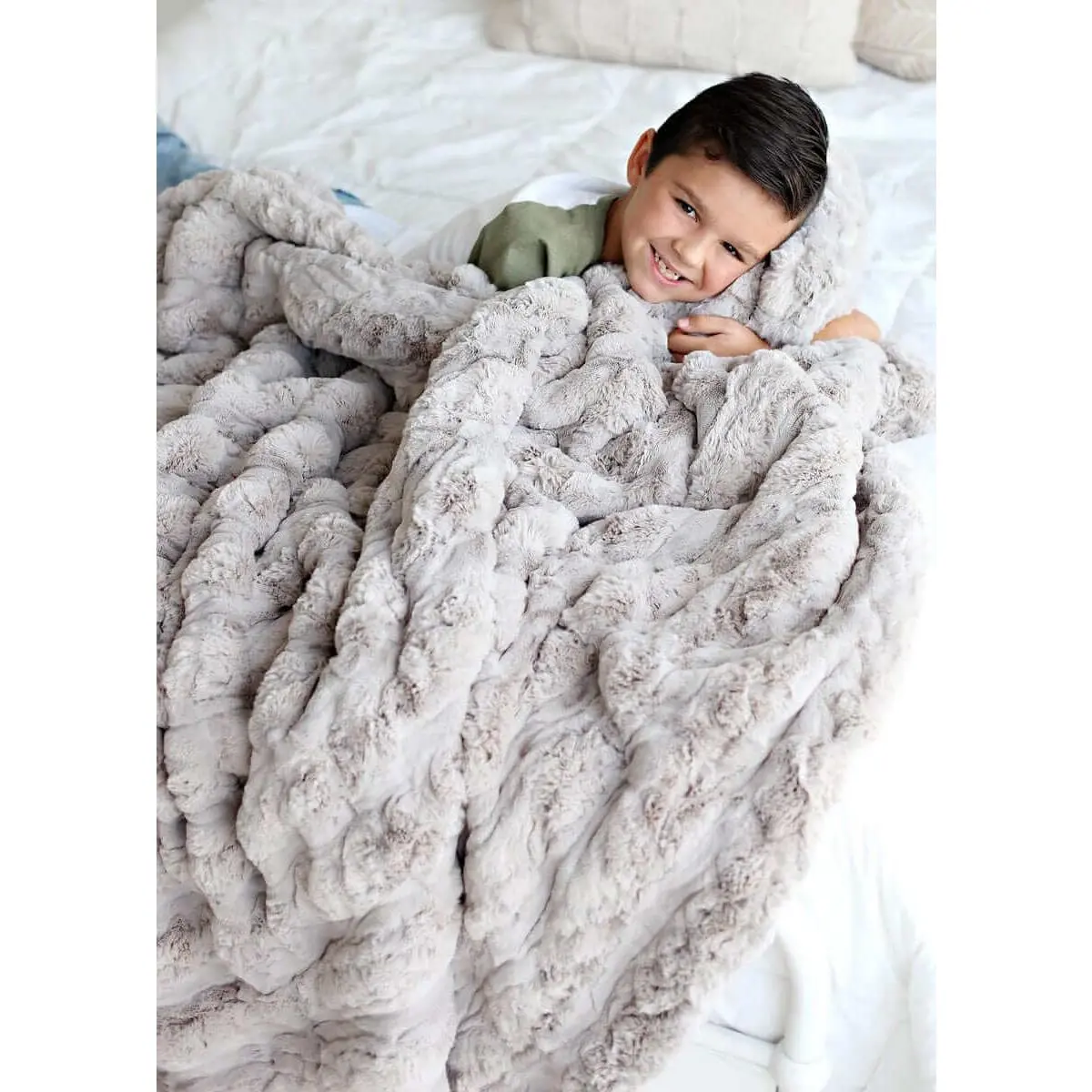 Ultra Sorbet Silver Cloud Blanket - Soft Cloud Style Linen for Blanket Gifts, Soft Cloud Blanket