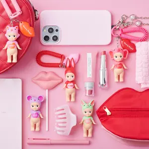 Sonny Angel Blind Box Figure Gift, Candy Animal Looking Back Cat Life Lucky Kiss Kiss Gift Of Love Series Collectible Toy
