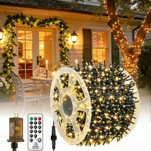 Hoodink 900LED 295FT Light String with 8 Modes Timer & Remote Control for Home Garden Yard Wedding Decorations Magical Festive Lighting summergarden