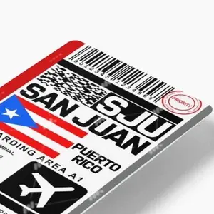 Puerto Rico plane Themed Stickers. The Ultimate Rectangle Sticker for Anywhere & Anything | Waterproof Vinyl | Clean Minimal Tech Aesthetic | Perfect for Laptops, Phones & Everyday Use